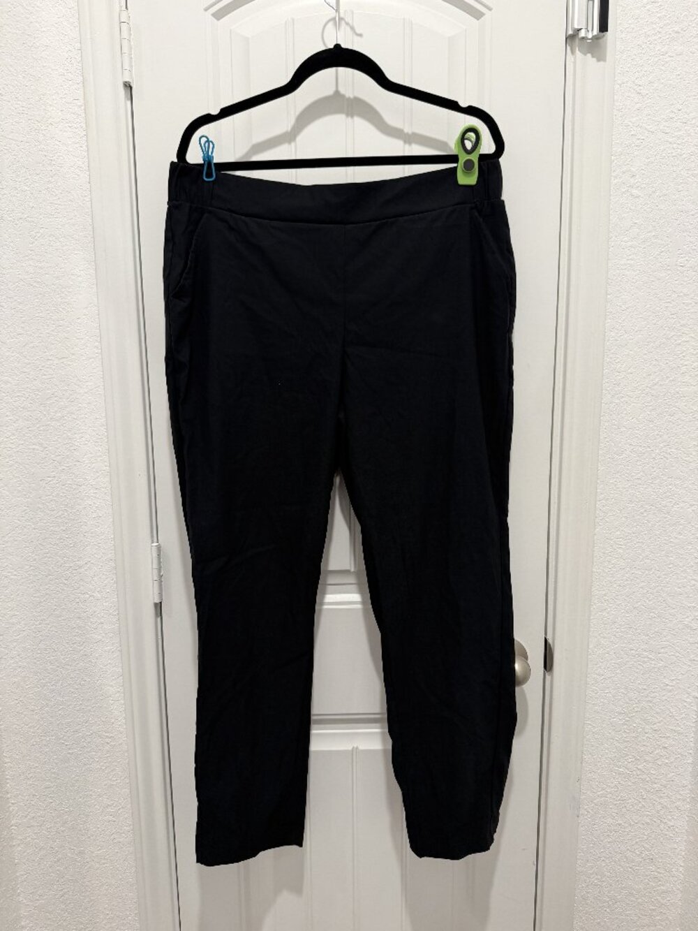 Modern Ambition Black Recycled Performance Pull On Ankle Pants XL Extra Large